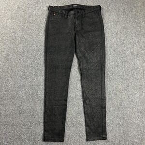 Hudson Jeans Womens 28 Black Mid Rise Nico Super Skinny‎ Textured Rayon Blend